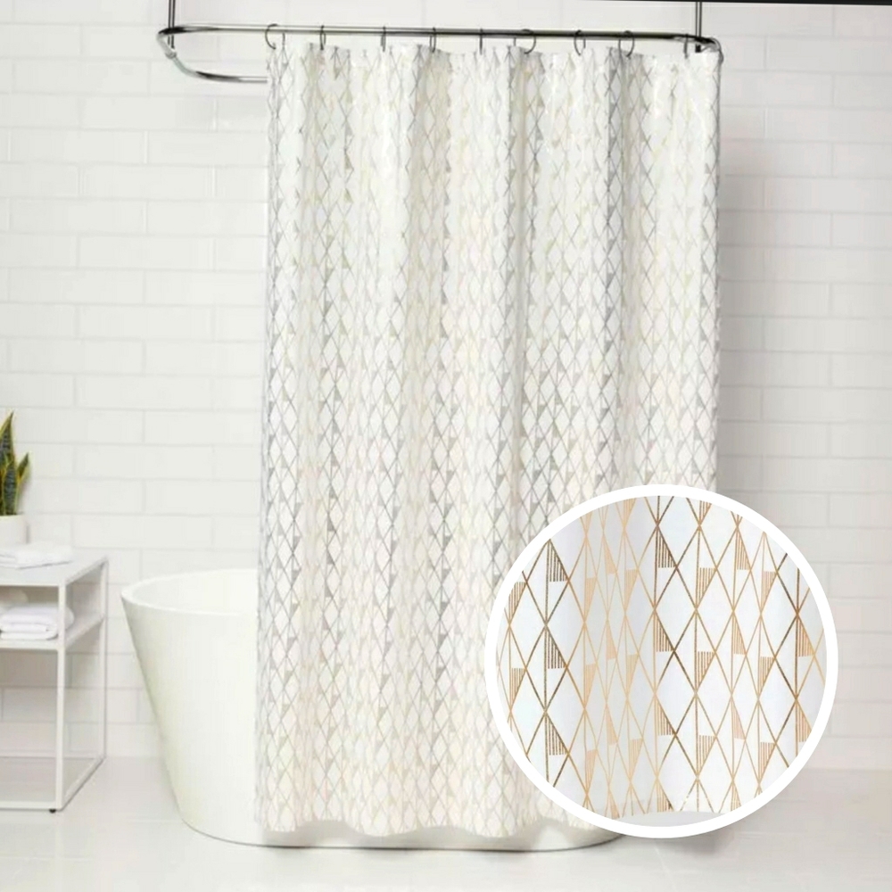 PROJECT 62 Gold Diamond Shower Curtain